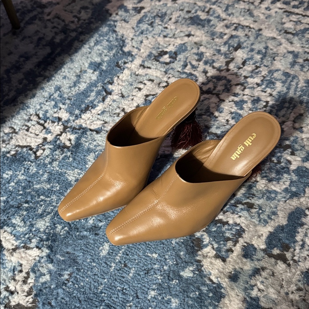 Cult Gaia Camel Tassie Mules